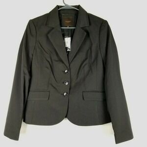 The Limited Women's Size 6 Black Pin‎ Striped Blazer Long Sleeve Classic Career